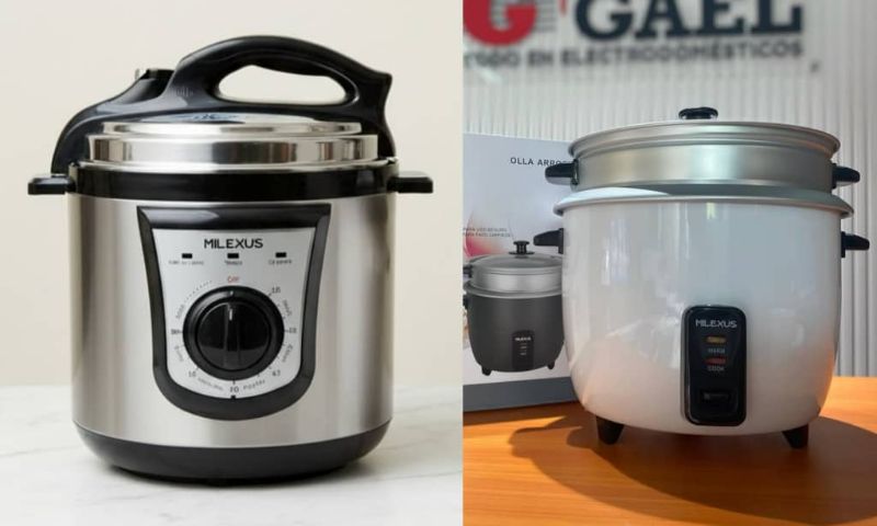 OLLA ARROCERA 2.2L + OLLA REINA ANALÓGICA 6L MILEXUS