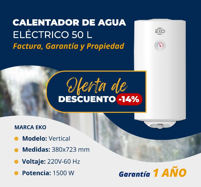 Calentador dede  agua de 50 litros Marca EKO
