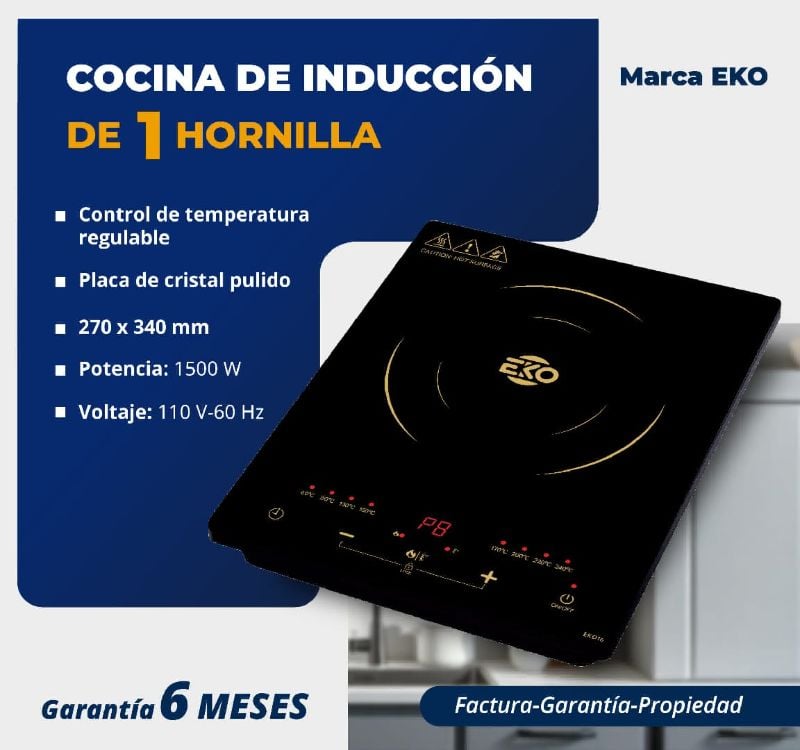 Cocina de Inducción de una Hornilla Marca EKO
