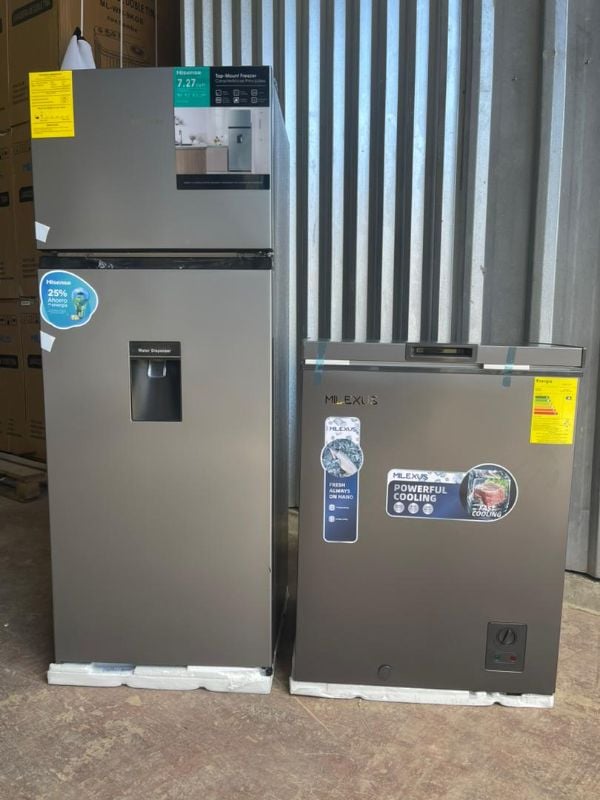 Refrigerador hisense 7.27cuft y Nevera Milexus 6 cuft