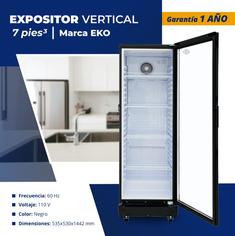 Expositor Vertical de 7 Pies, Marca EKO