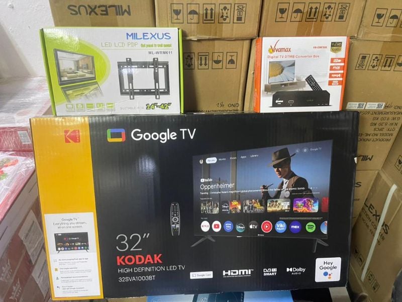 TV de 32 pulgadas *Kodak*
Con cajita externa *vivamax*

*200* usd con 🚘 incluido

➕ Soporte fijo *210* usd

➕ Soporte giratorio *220* usd