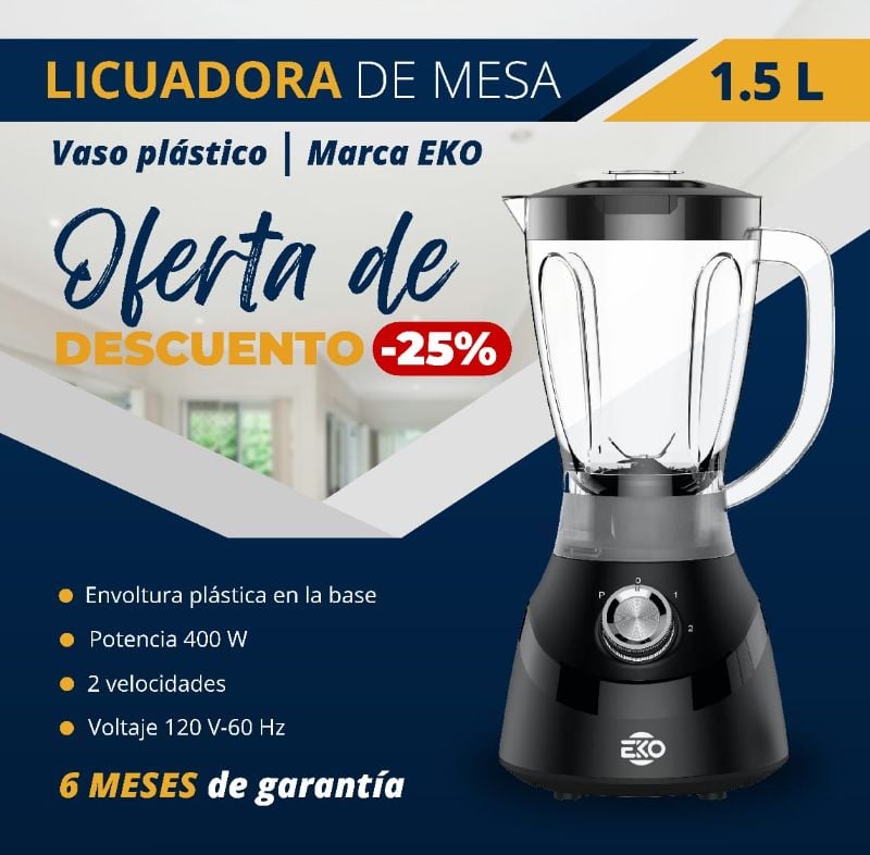 Licuadora - Vaso de Plástico Marca EKO
