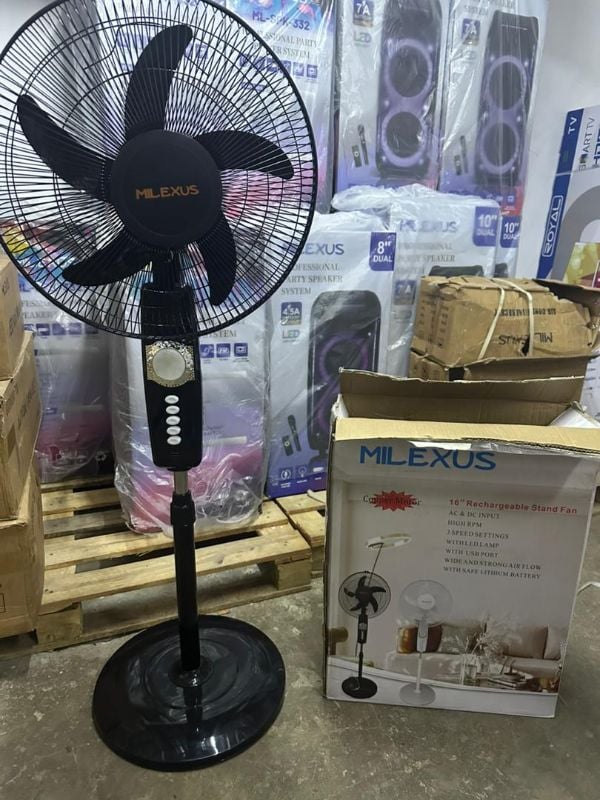 Ventilador recargable de pedestal Milexus