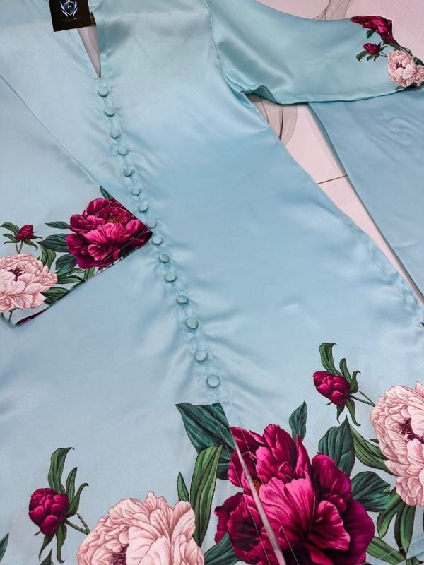 💐 Digital Front & Back Floral Print Co-Ord Set – 2PCs 💐