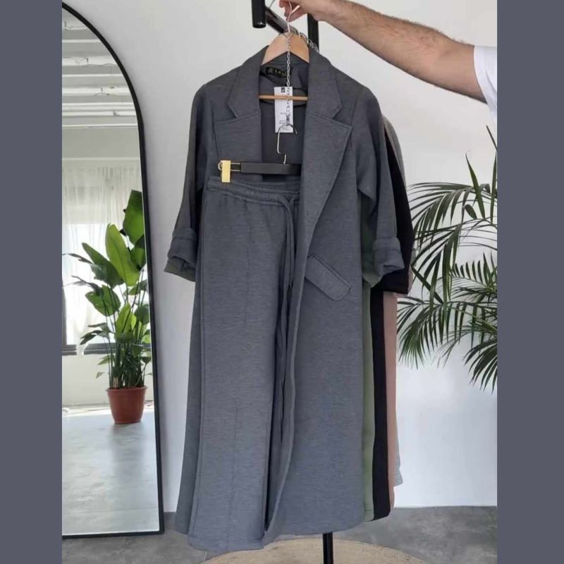 Long  Hoodie Style 2-Pcs Winter Co-Ord Set