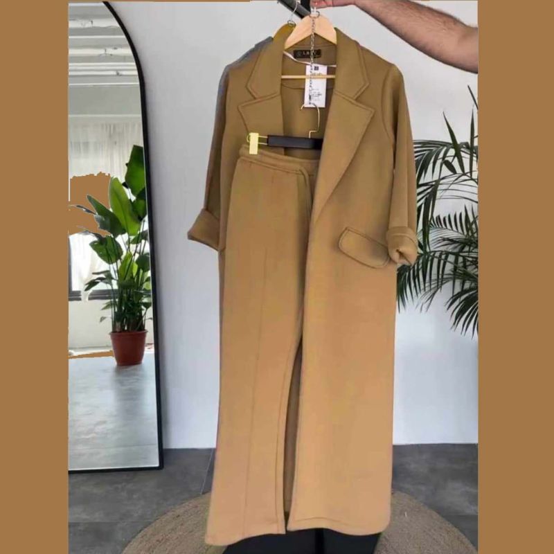 Long  Hoodie Style 2-Pcs Winter Co-Ord Set