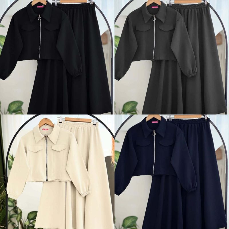 ✨ New Winter Article Launched 🥰✨
👗 2-Piece Set: Jacket + Skirt