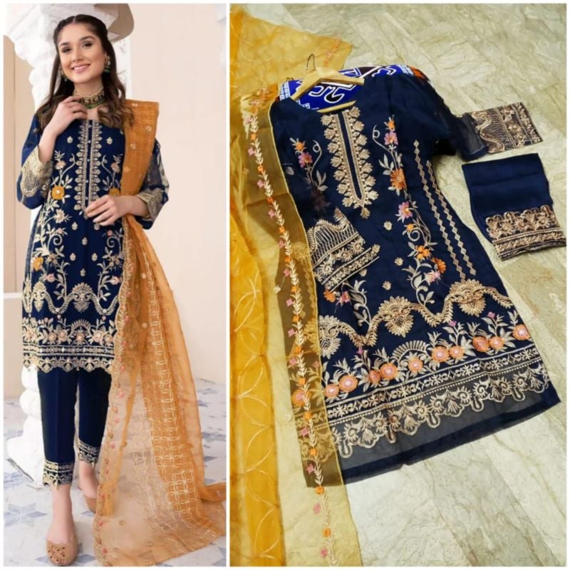 Heavy Embroidered Shirt with Embroidered Trouser & Embroidered Dupatta 3PCs

Maroon
