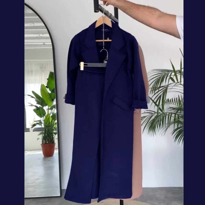 Long  Hoodie Style 2-Pcs Winter Co-Ord Set