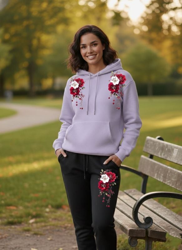👩 Women Dual Color Set: Hoodie + Trouser ✨