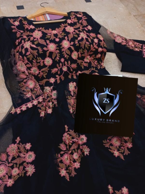 Heavy Front Embroidered Maxi 2Piece
