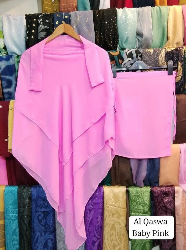 2Pcs  Set Niqab And 3 Layer Khimar