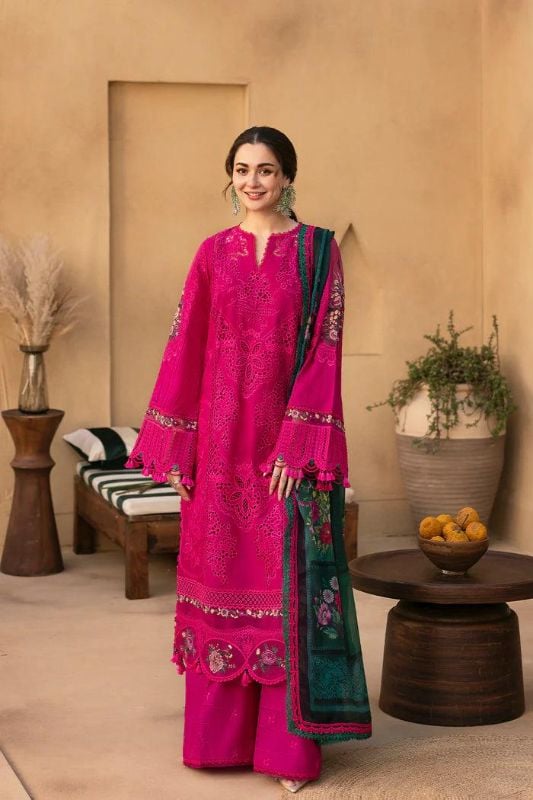 Fully Heavy Embroidered Chikankari Work  Unstitched 3 Pcs Dress