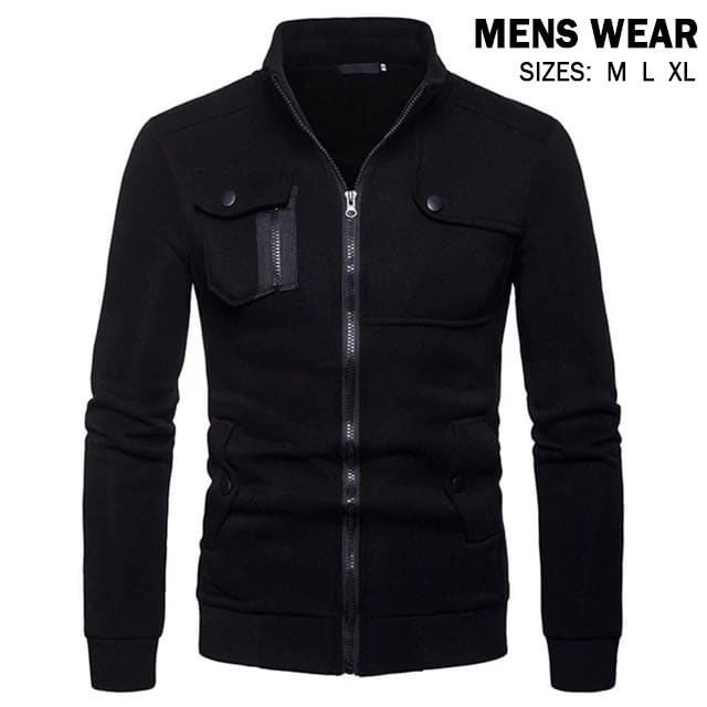 🔥 Sale Alert – Men’s Winter Jacket 🔥  
Stand Collar | Slim Fit | Zip-Up | Slant Pockets