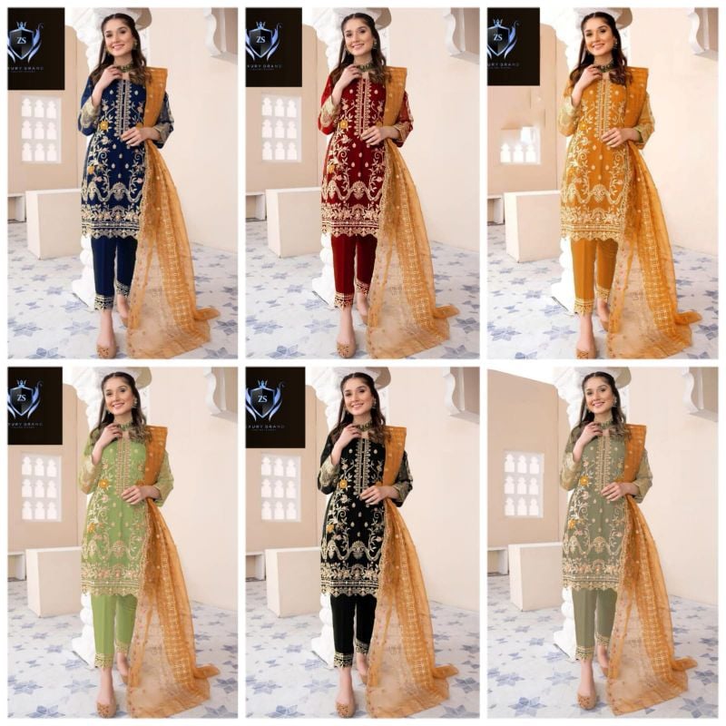 Heavy Embroidered Shirt with Embroidered Trouser & Embroidered Dupatta 3PCs

Maroon