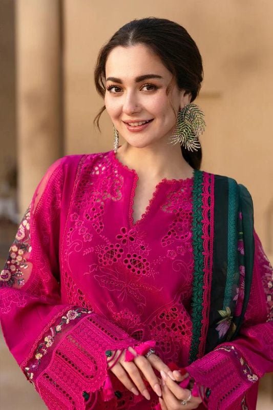 Fully Heavy Embroidered Chikankari Work  Unstitched 3 Pcs Dress