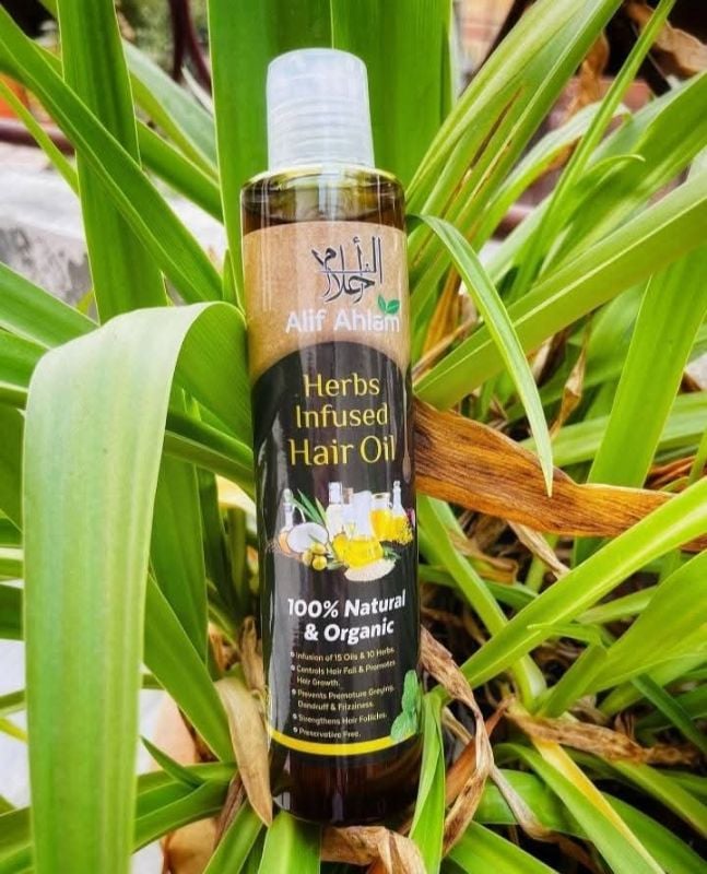 🌿 Alif Ahlem – Herbs Infused Hair Oil 🌿  
100% Natural & Organic