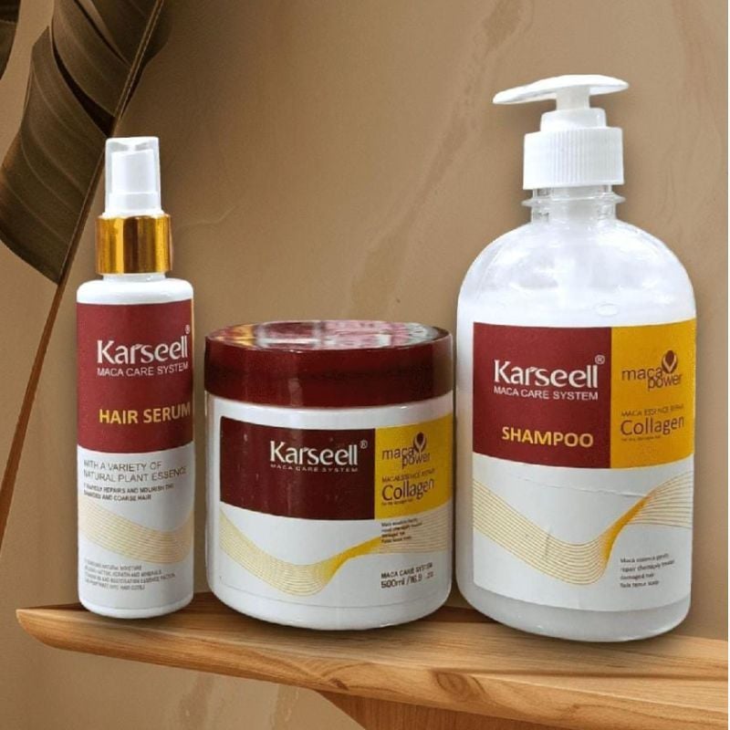 🌟 NEW ARRIVAL – Karseell Hair Care Set 🌟  
MACA CARE SYSTEM – COLLAGEN FORMULA
