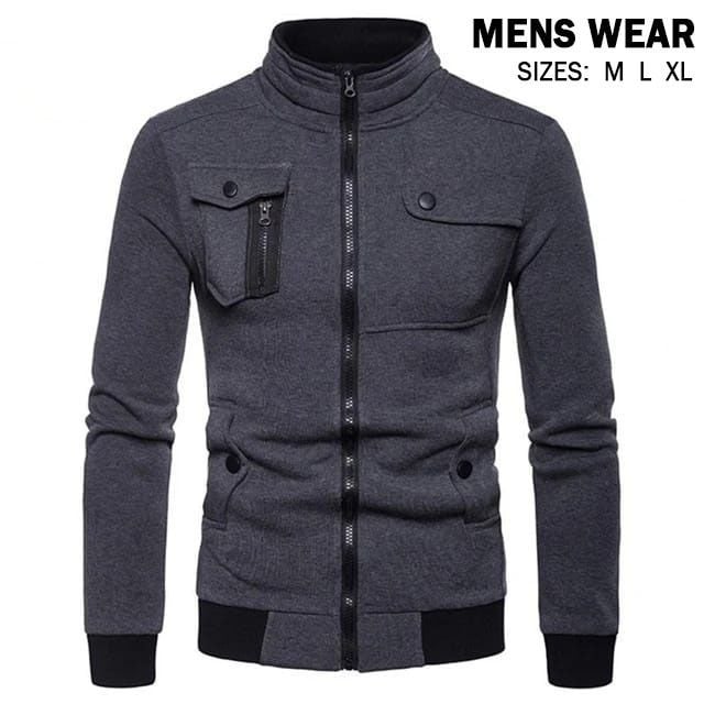 🔥 Sale Alert – Men’s Winter Jacket 🔥  
Stand Collar | Slim Fit | Zip-Up | Slant Pockets