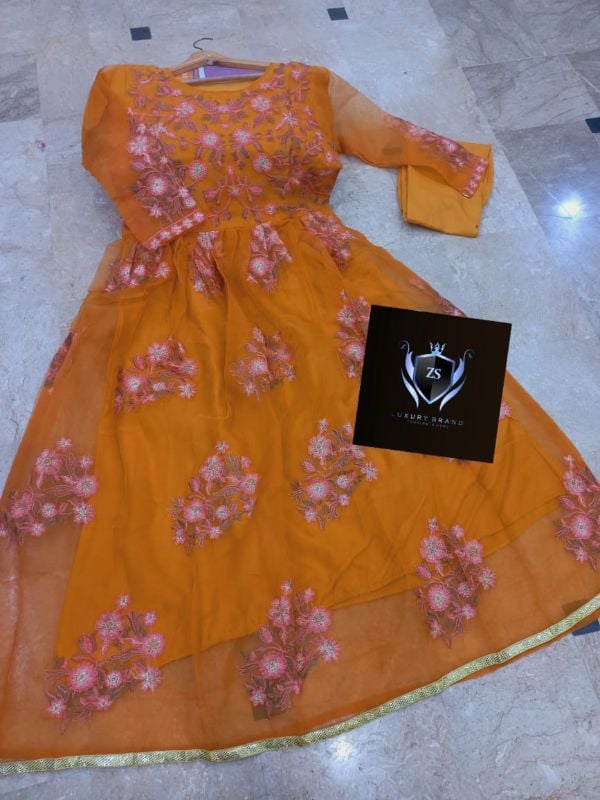 Heavy Front Embroidered Maxi 2Piece