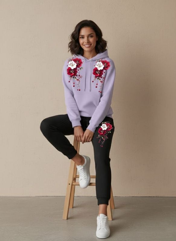 👩 Women Dual Color Set: Hoodie + Trouser ✨