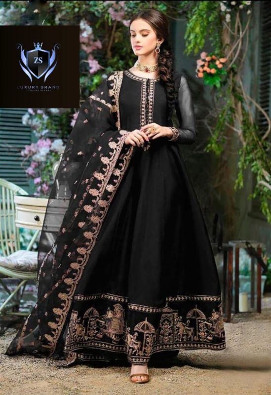 ✨ Border Shahi Embroidery With Neck Embroidery Dupatta – 3Pcs✨