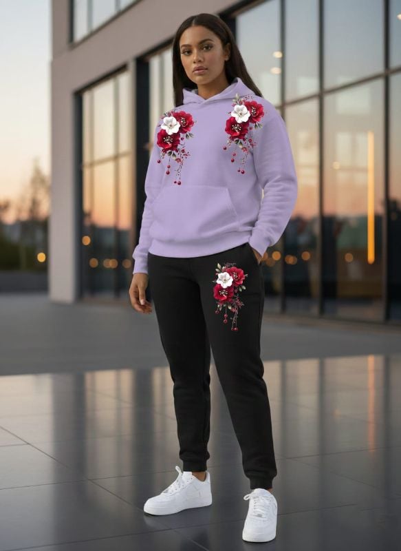 👩 Women Dual Color Set: Hoodie + Trouser ✨