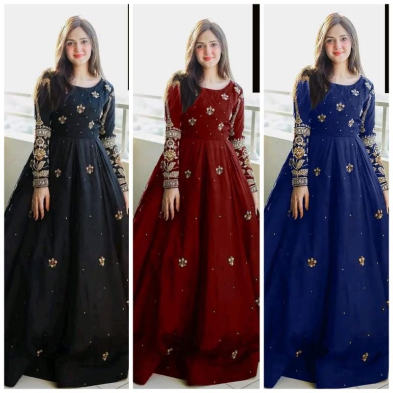 ✨ Sequence & Thread Embroidered 2Pc Maxi Set ✨