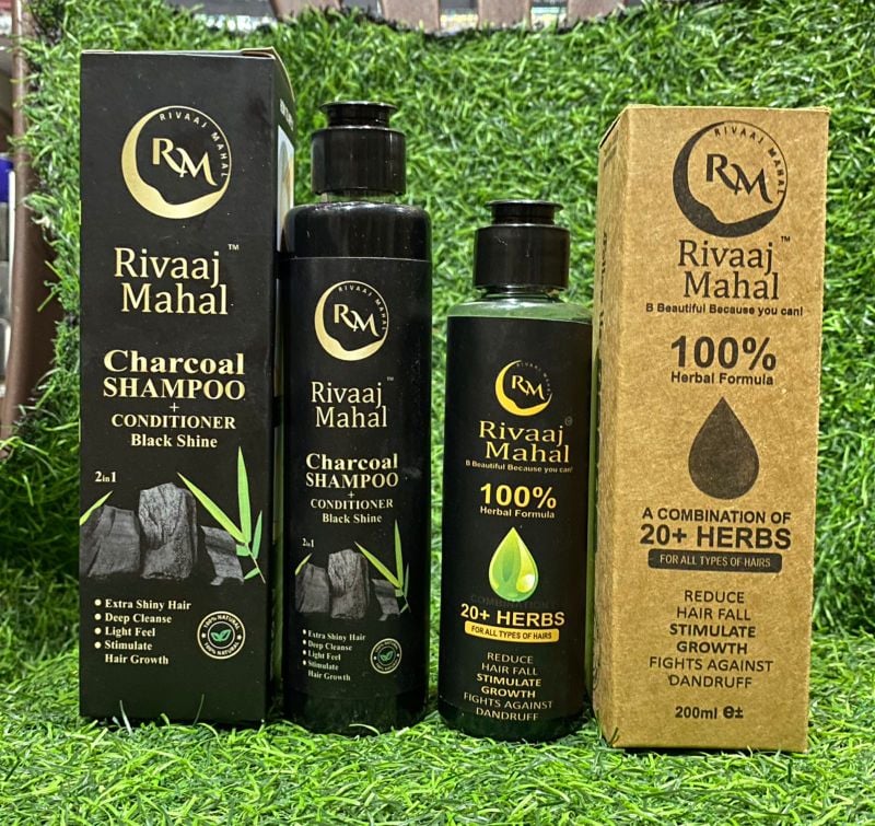🌿 Rivaaj Mahal Hair Care Combo 🌿Oil + Shampoo😍 ✨Perfect for All Hair Types 💇‍♀️💇‍♂️