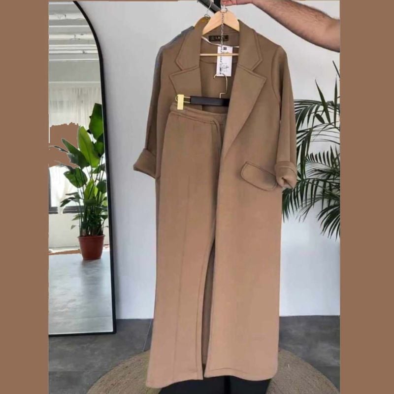 Long  Hoodie Style 2-Pcs Winter Co-Ord Set