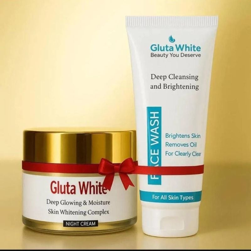 🌟 Gluta White Combo 🌟
✨ Night Cream + Face Wash Set ✨