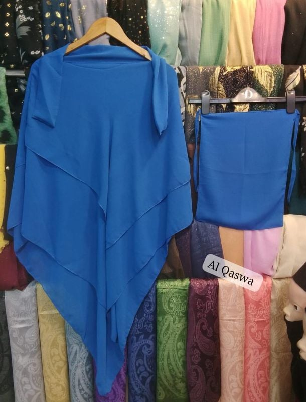 2Pcs  Set Niqab And 3 Layer Khimar