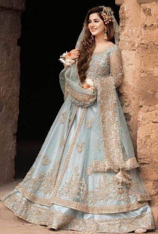 Heavy Zari Work Embroidery 🧵 With Sequence Work & Cutwork Daman & Stone Hand Work