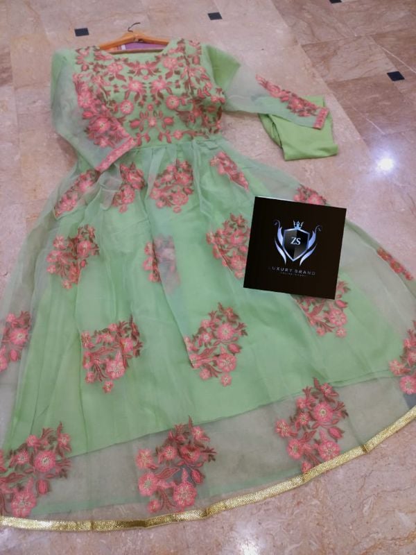 Heavy Front Embroidered Maxi 2Piece