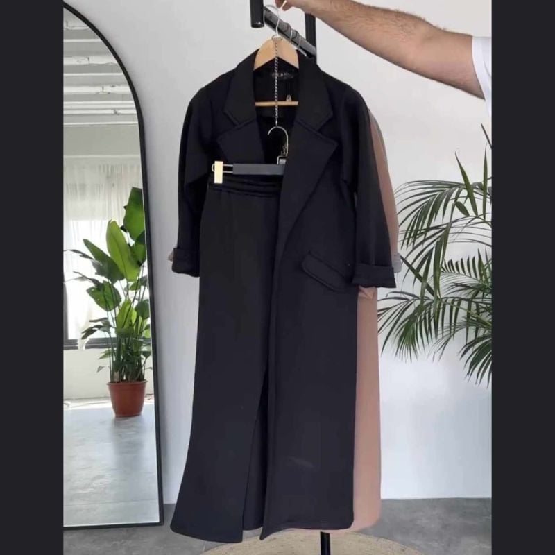 Long  Hoodie Style 2-Pcs Winter Co-Ord Set
