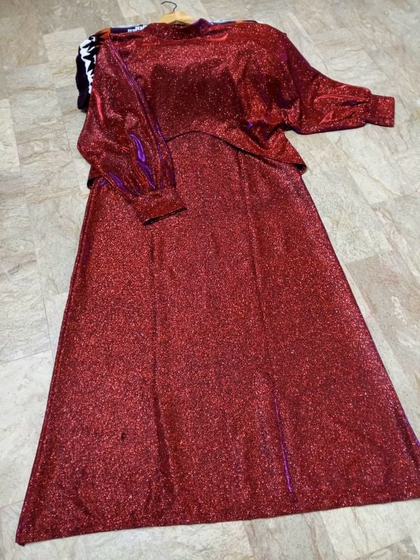 🌙 💝Moonlight Glitter Cap with Maxi – 2PCs Set 💝✨