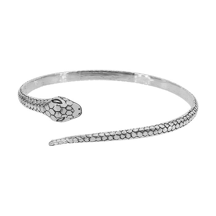 Argent sterling, bracelet serpent, largeur 7mm