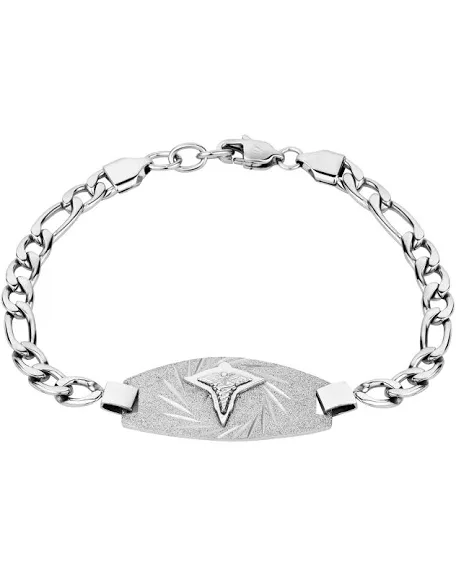 Bracelet figaro paramédical  en argent 925