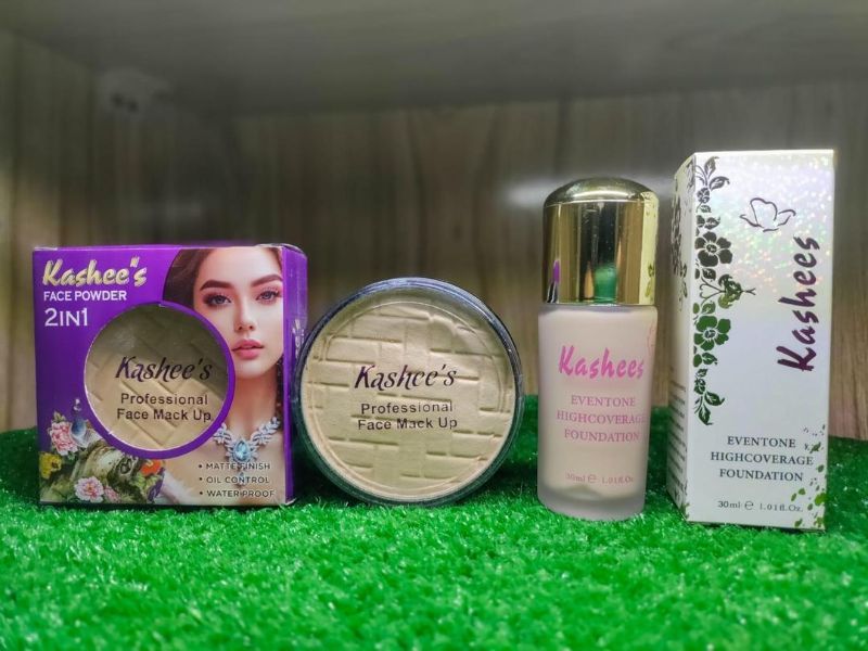 2 in 1 Makeup Deal: Foundation & Compact Powder - 2 Pcs