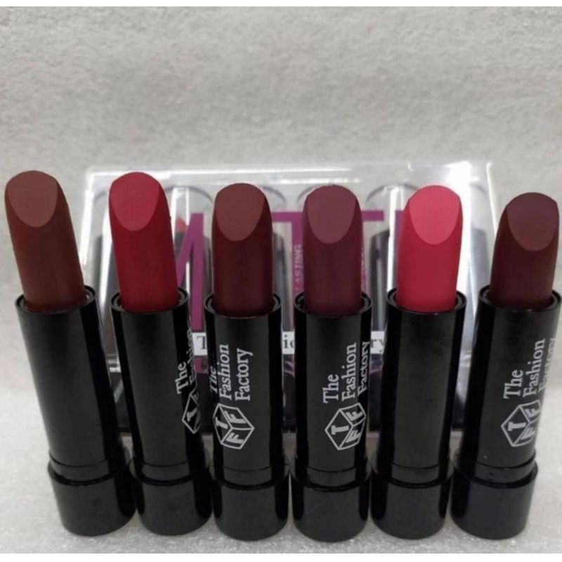 6 Pcs Moisturizing Matte Lipstick Set - Shades of Red