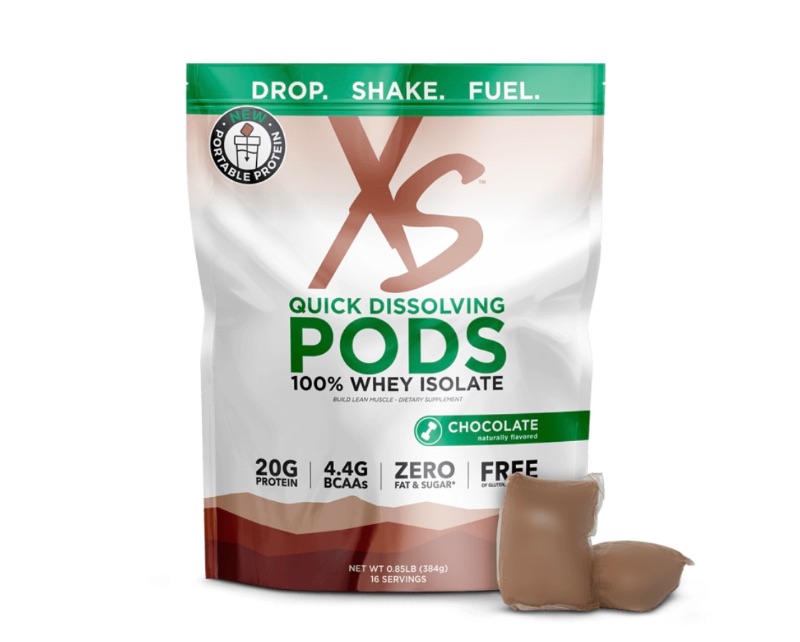 Les dosettes protéinées XS™ n'utilisent que des ingrédients de la plus haute qualité avec 20 g d'isolat de protéines de lactosérum, 4,4 g de BCAA* et 90 calories. Les dosettes protéinées XS™ aident à développer des muscles maigres† sans sucre, graisse, gluten ou OGM**. De plus, ils sont emballés dans un film à dissolution rapide et de qualité alimentaire !

Pratique et sans gâchis
20 g d'isolat de protéines de lactosérum et 4,4 g de BCAA*
Sans gluten, soja et lactose
Sans OGM**
Zéro graisse et sucre††
Aromatisé naturellement