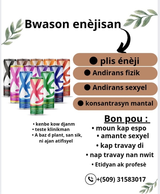 TOUTE L'ÉNERGIE ! SANS ALCOOL!  Les boissons énergisantes XS™ contiennent juste la bonne quantité de caféine et de vitamines B et regorgent de bon goût, mais elles ne contiennent pas le niveau de sucre et de glucides des autres boissons énergisantes populaires.

Fabriqué avec un mélange d’ingrédients de première qualité, d’herbes et de vitamines B.
Seulement 15 calories par canette.
114 mg de caféine par canette, comparable à une tasse de café de 10 oz.
0-1 g de glucides et sans sucre.