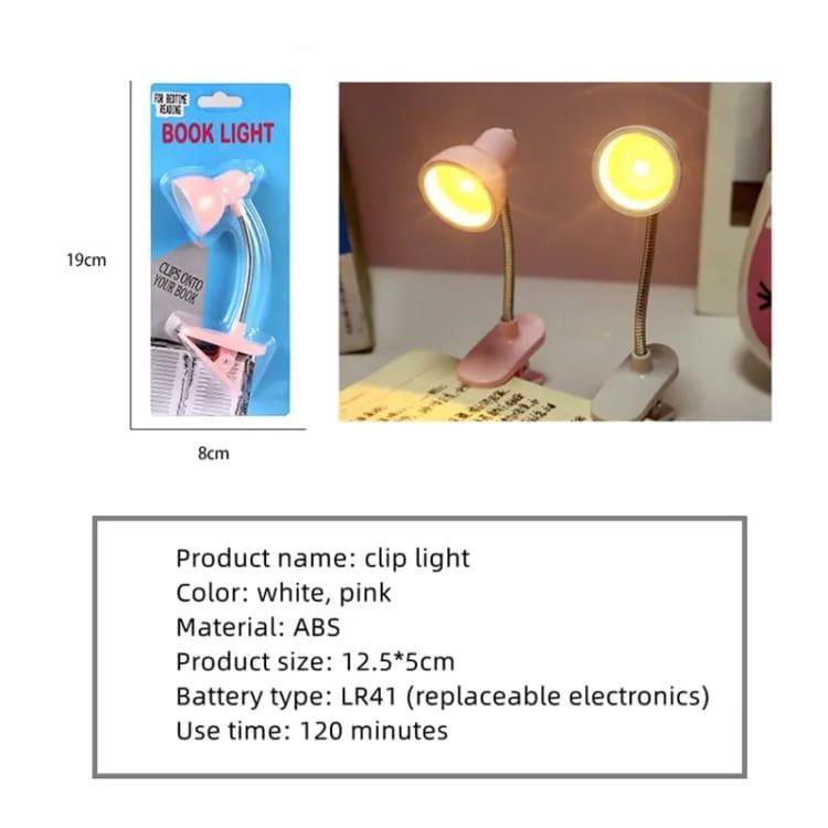 1Pc Mini LED Clamp Reading Light | Clip-On Table | Eye Protection Soft Light