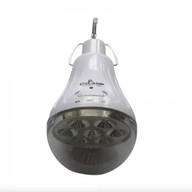 Rechargeable Solar Light with Solar Panel CL-028MAX | Portable LED Bulb with Hook