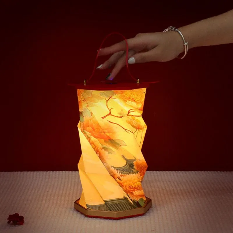 Portable Folding Wooden Table Lamp – Rechargeable & Stylish