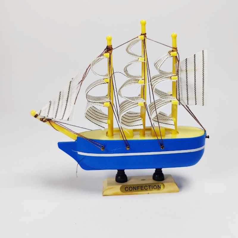 Wooden Sailing Boat Ship Model – Nautical Home Decor
