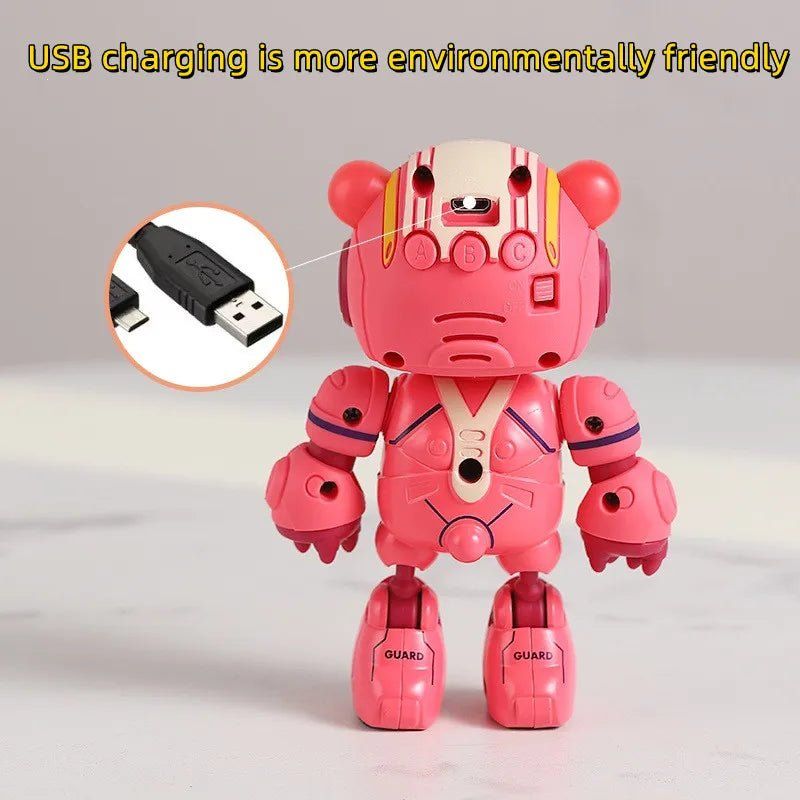 Smart Robot Bear Alarm Clock – Cute Multifunction Desktop Clock