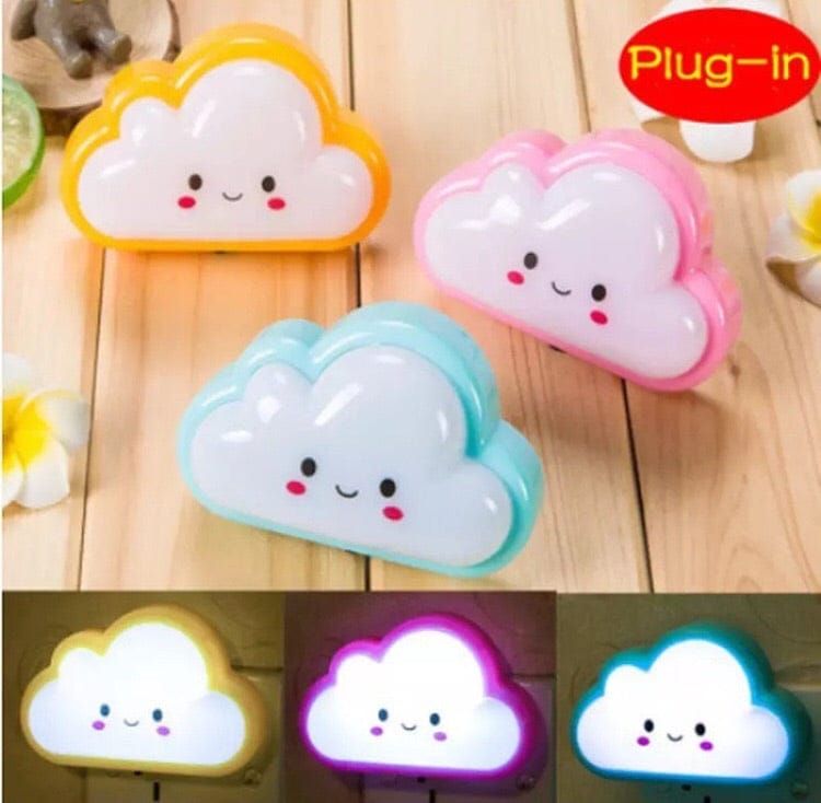 Smiley Cloud Plug-In LED Night Light (Random Color)