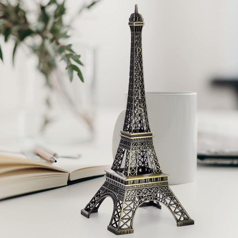 7 Inches Eiffel Tower Statue – Bronze Alloy Home & Office Decor